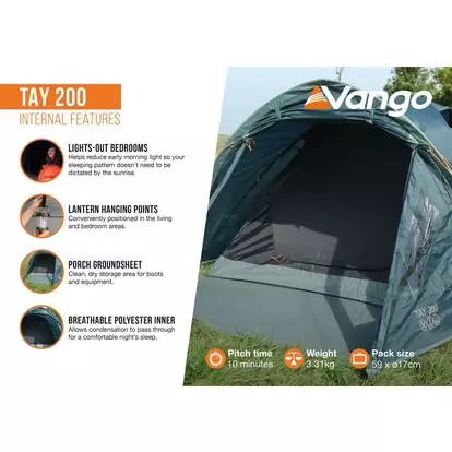 Vango Tay Poled Tent 200 2 Man